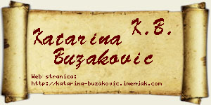 Katarina Buzaković vizit kartica
